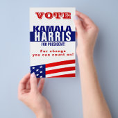 Kamala Harris Campaign Politieke Sjabloon Flyer (Hand)