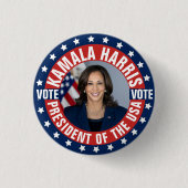 Kamala Harris Campaign Ronde Button 3,2 Cm (Voorkant)