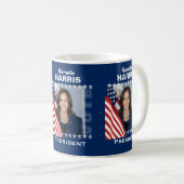 Kamala Harris Campaign Sjabloon Koffiemok (Voorkant rechts)