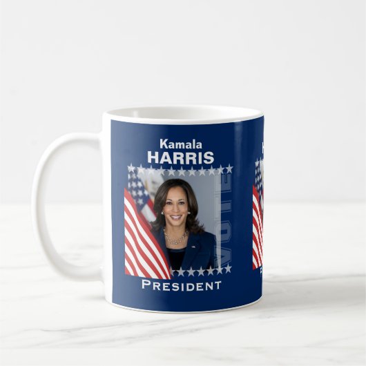 Kamala Harris Campaign Sjabloon Koffiemok (Links)