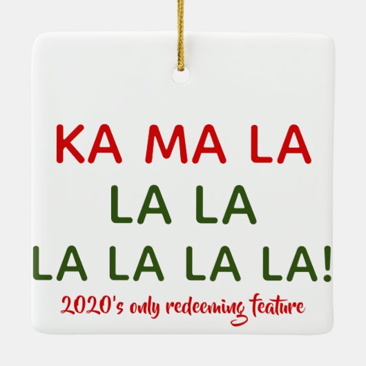 Kamala (Harris) Carol Ceramic Ornament (Achterkant)