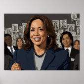 Kamala Harris Cartoon Poster (Voorkant)