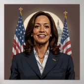 Kamala Harris Cartoon Poster (Voorkant)