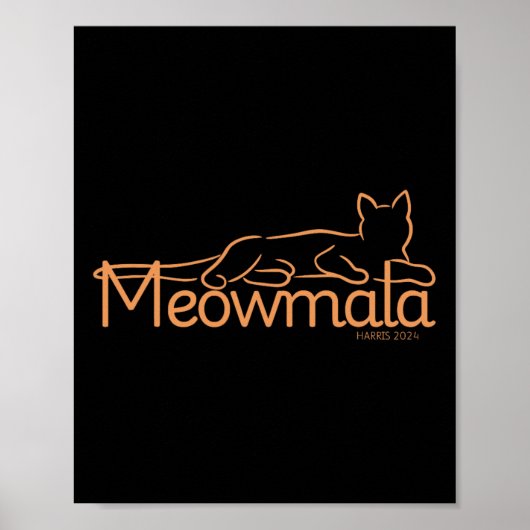 Kamala Harris Cat Dames 2024 Verkiezingen Poster (Voorkant)