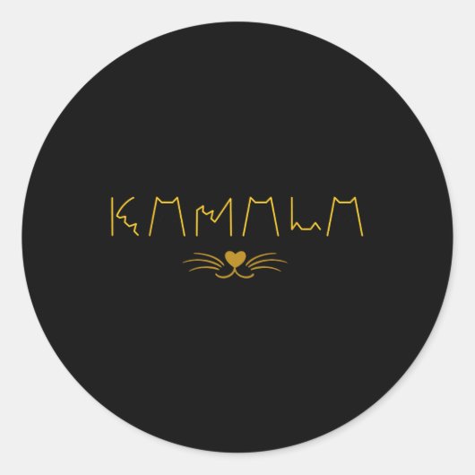 Kamala Harris Cat Dames en Kat Guy Ronde Sticker (Voorkant)