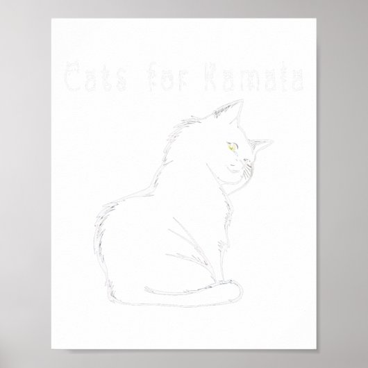 Kamala Harris Cat Funny Poster (Voorkant)