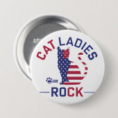 KAMALA HARRIS CAT LADIES ROCK! Button (Voorkant /achterkant)