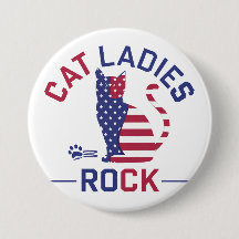 KAMALA HARRIS CAT LADIES ROCK! Button