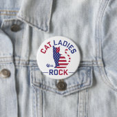 KAMALA HARRIS CAT LADIES ROCK! Button (In situ)