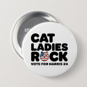 KAMALA HARRIS CAT LADIES ROCK! Button (Voorkant /achterkant)