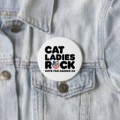 KAMALA HARRIS CAT LADIES ROCK! Button (In situ)