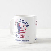 KAMALA HARRIS CAT LADIES ROCK! Mok (Voorkant links)