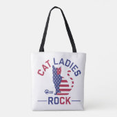 KAMALA HARRIS CAT LADIES ROCK! Tote bag (Achterkant)