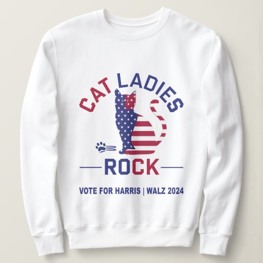 KAMALA HARRIS CAT LADIES ROCK Vrouwen Sweatshirt (Design voorkant)