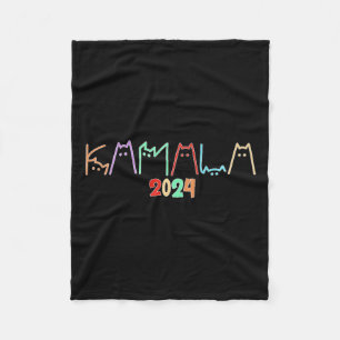 Kamala Harris Cat Lettering Funny Cat Ladies voor  Fleece Deken