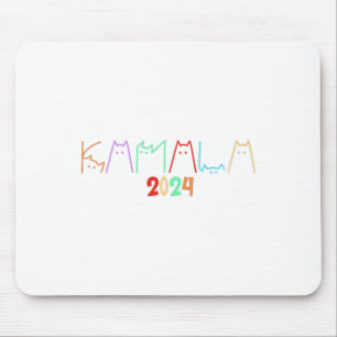 Kamala Harris Cat Lettering Funny Cat Ladies voor Muismat