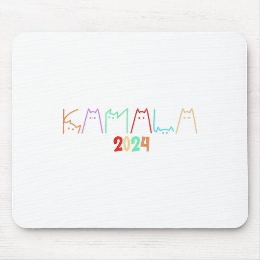 Kamala Harris Cat Lettering Funny Cat Ladies voor  Muismat (Voorkant)