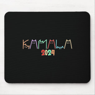 Kamala Harris Cat Lettering Funny Cat Ladies voor Muismat