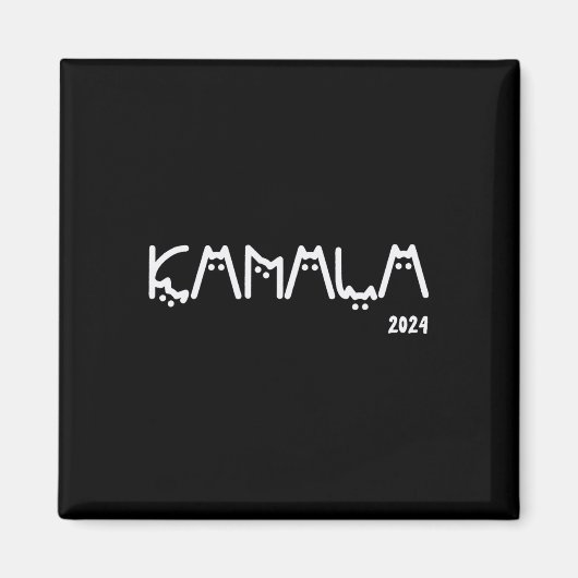 Kamala Harris Cat Lettering Positief Grappig Magneet (Voorkant)