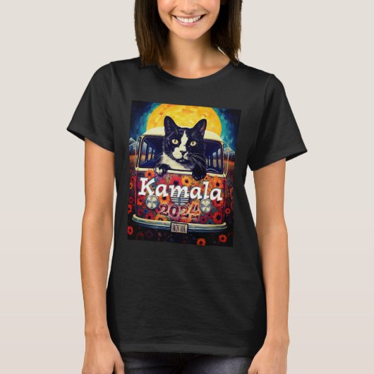 Kamala Harris Cat T-shirt (Voorkant)