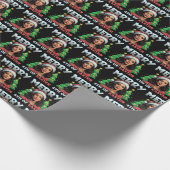 Kamala Harris Christmas Black Cadeaupapier (Hoek)