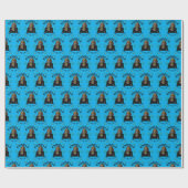 Kamala Harris Christmas Blue Cadeaupapier (Vlak)