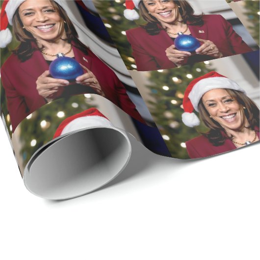 Kamala Harris Christmas Gift Wrap Cadeaupapier (Rol Hoek)