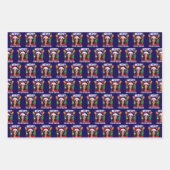 Kamala Harris Christmas Santa Hat Vrolijk 4e Pasen Inpakpapier Vel (Voorkant 3)