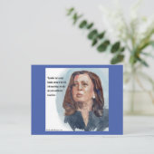 Kamala Harris & Citaat Briefkaart (Staand voorkant)