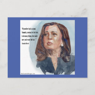 Kamala Harris & Citaat Briefkaart