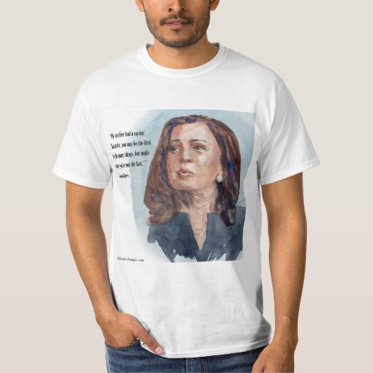 Kamala Harris & citaat T-shirt (Voorkant)