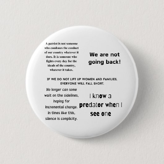 Kamala Harris citeert, Anti Trump Word Cloud Ronde Button 5,7 Cm (Voorkant)