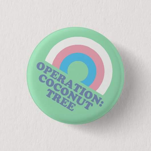 Kamala Harris Coconut Tree Trans Pride Flag Ronde Button 3,2 Cm (Voorkant)