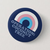 Kamala Harris Coconut Tree Trans Pride Flag Ronde Button 5,7 Cm (Voorkant)