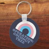 Kamala Harris Coconut Tree Trans Pride Flag Sleutelhanger (Voorkant)