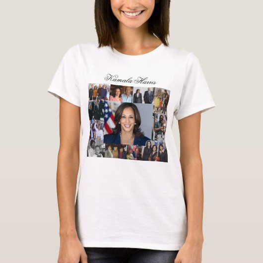 Kamala Harris Collage Basic T-shirt (Voorkant)