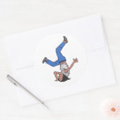 Kamala Harris Cool Breakdancing Ronde Sticker (Envelop)