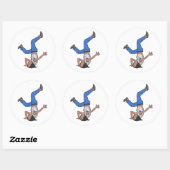 Kamala Harris Cool Breakdancing Ronde Sticker (Vel)