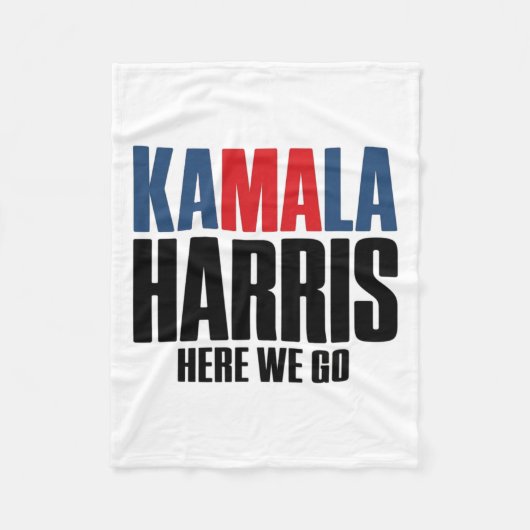 Kamala Harris, daar gaan we. Kamala voor Heren & K Fleece Deken (Voorkant)