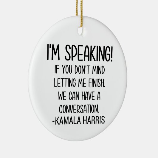 Kamala Harris Debate Feminisme Biden Keramisch Ornament (Rechts)
