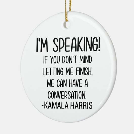 Kamala Harris Debate Feminisme Biden Keramisch Ornament (Links)