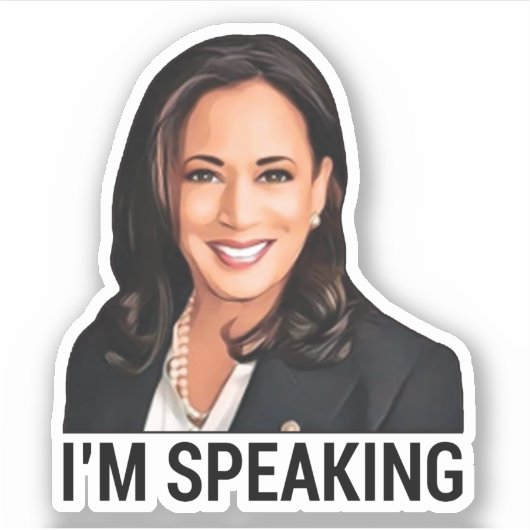 Kamala Harris Debate Ik spreek Sticker (Voorkant)