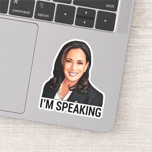 Kamala Harris Debate Ik spreek Sticker (Detail)
