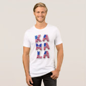 Kamala Harris Democraten VS Vlag Ballon Alfabetten Tri-Blend Shirt (Voorkant volledig)