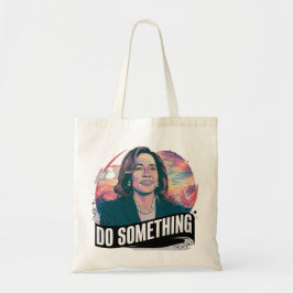 KAMALA HARRIS 'DOE IETS' Canvas tas