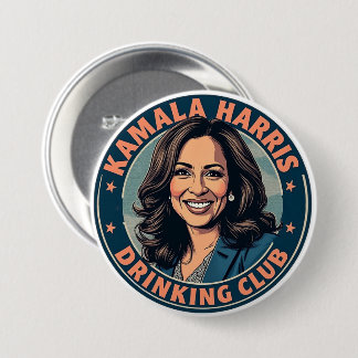 Kamala Harris Drink Club Ronde Button 7,6 Cm