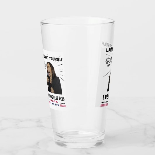 Kamala Harris Drink Glass Glas (Links)