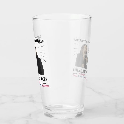 Kamala Harris Drink Glass Glas (Rechts)