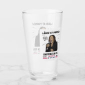 Kamala Harris Drink Glass Glas (Voorkant)