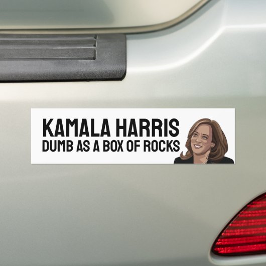 KAMALA HARRIS DUMB ALS BOX OF ROCKS BUMPERSTICKER (Op auto)